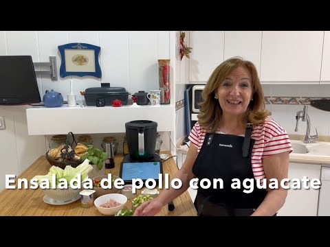 Ensalada de pollo con aguacate 🥑 receta realizada por @JustaMolinaThermomix