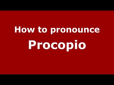 How to pronounce Procopio (Brazilian Portuguese/Brazil)  - PronounceNames.com