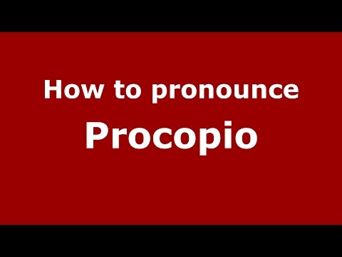 How to pronounce Procopio
