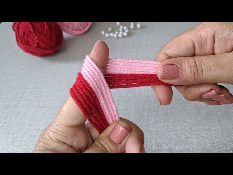 It's so Beautiful !! Amazing Hand Embroidery flower design trick. Easy Hand Embroidery flower  idea