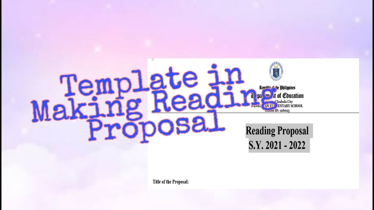 How to Make Reading Proposal I Teacher Anj