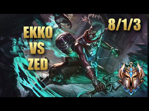 Ekko Mid Vs Zed - KR Challenger Match Summary Patch 9.19