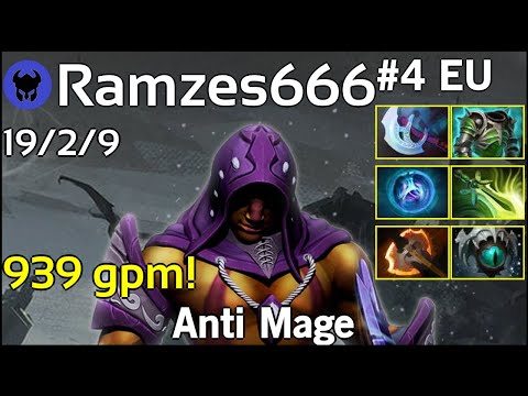 939 gpm! Ramzes666 plays Anti Mage!!! Dota 2 7.21