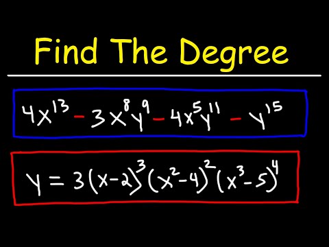How To Find The Degree of a Polynomial | Precalculus