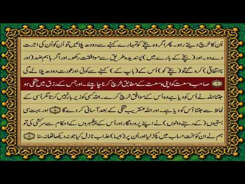 65 SURAH TALAQ JUST URDU TRANSLATION WITH TEXT FATEH MUHAMMAD JALANDRI HD