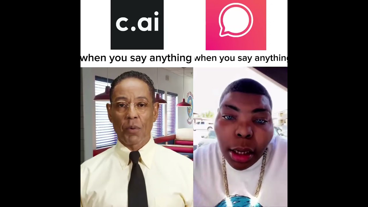 c.ai vs chai: when you say anything #memes #fypシ #meme #chai #characterai #cai