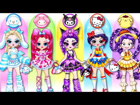 Huntrix: Rumi, Mira & Zoey Cartoon Fashion Glow Up! | DIY Fashion Paper Dolls