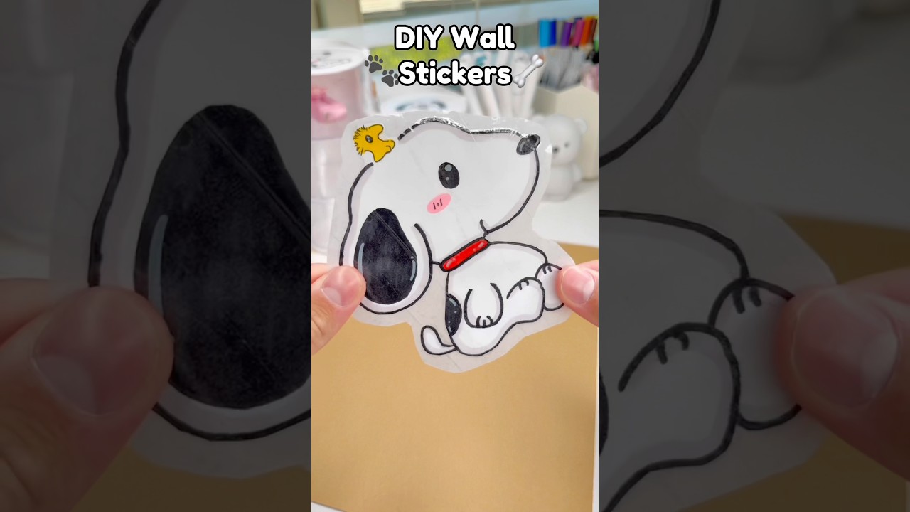 🐾DIY Wall Stickers🦴!? #papercraft #cutecrafts #diy #crafts #diycrafts