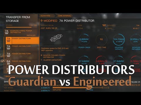 Elite:Dangerous. Power Distributors: Guardian vs Engineered