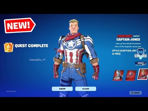 Fortnite Complete Week 10 Quests - How to EASILY get Captain Jones Pen & Ink Style in Fortnite