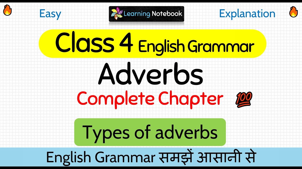 Class 4 Adverbs | Class 4 English grammar Adverbs