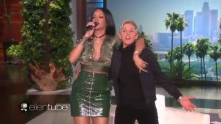 Rihanna Covers Bon Jovi&#39;s &#39;Livin On A Prayer&#39; Live At Ellen DeGeneres 2016 - HD
