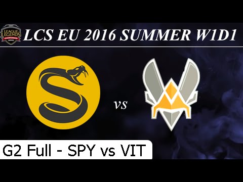 SPY vs VIT Game 2 Full - LCS EU Summer 2016 W1D1M3 Splyce vs Team Vitality