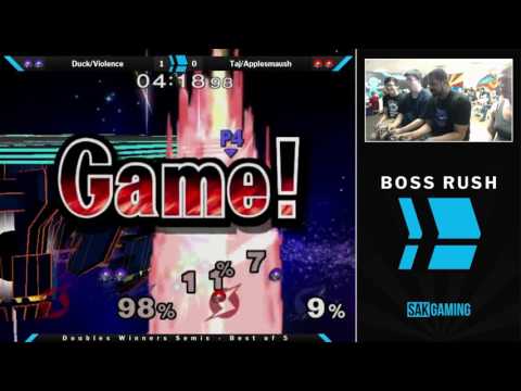 Boss Rush: Duck Doubles Winners Semis - Duck/Violence (Blue) vs Taj/Applesmaush (Red)