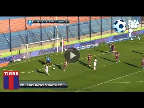 Gol de Sánchez. Tigre 2 - Lanús 3. Torneo Inicial 2013. Fecha 14. Fútbol Para Todos.