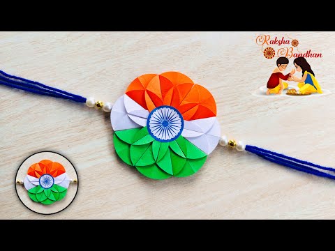 DIY Indian Tricolor Rakhi  // beautiful rakhi making ideas for Competition // handmade rakhi