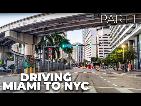 Driving from Miami, Florida to NYC | Part 1 - Downtown Miami to Martin County, FL