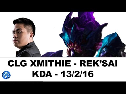 CLG Xmithie - Rek'Sai Jungle - NA SoloQ