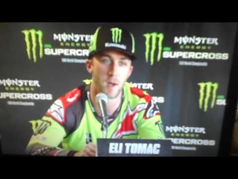 Eli Tomac   talks about round 16 supercross race.
