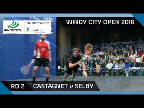 Squash: Castagnet v Selby - Windy City Open 2016 - Men's Rd 2 Highlights