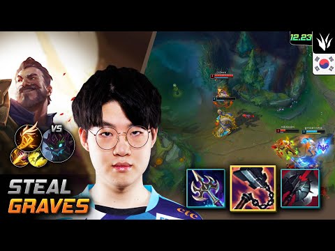 Steal Jungle Graves Build Goredrinker Fleet Footwork - LOL KR 12.23