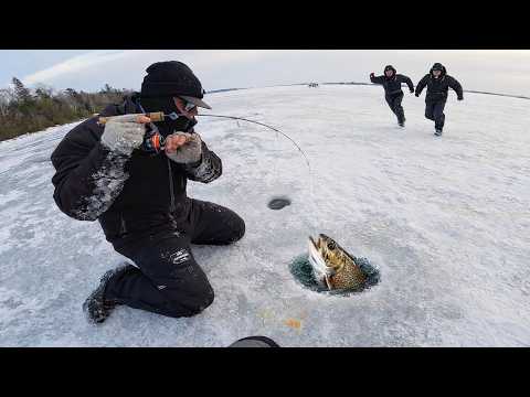 Ice Fishing MAYHEM For Giant Trout!