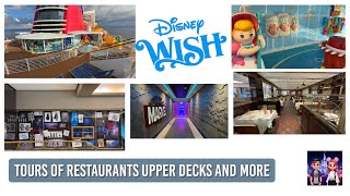 Disney Wish Cruise Tour  | Upper decks | Pools | 1923 | Gym  | Walk with me