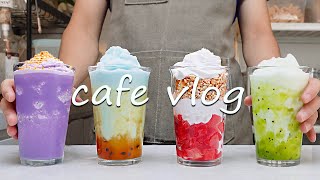 🥝Cafe Vlog Collection/Your Perfect Fruit Smoothie For Today☁️Cafe Vlog/ASMR/카페브이로그/no bgm