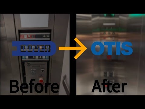 BEFORE & AFTER MOD! NEW OTIS (Dover) Elevators at The Soldiers & Sailors Garage in Pittsburgh, PA.