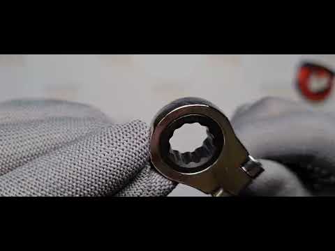 Ключ ріжково-накидний YATO з тріщаткою та шарніром : CrV, М= 11 мм, L= 160 мм [10/50/100]