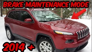JEEP CHEROKEE REAR BRAKE MAINTENANCE MODE - HOW TO RETRACT ELECTRONIC PARKING BRAKE