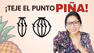 Cómo Tejer el PUNTO PIÑA a Crochet 🍍 | Tutorial Paso a Paso con símbolos y gráfica