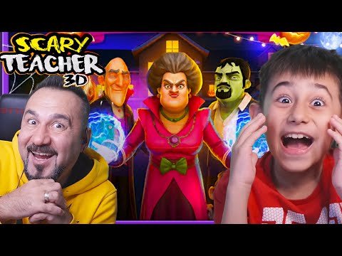 ANGRY TEACHER with EGEMEN KAAN but on PC! | WE PLAY SCARY TEACHER 3D (halloween party)