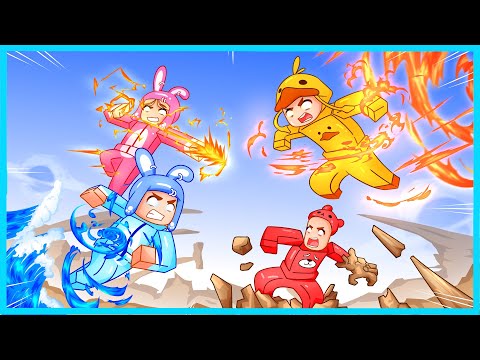 MIPAN & ZUZUZU VS NYAMNYAM & JONJON! KEKUATAN API MELAWAN KEKUATAN AIR BUMI