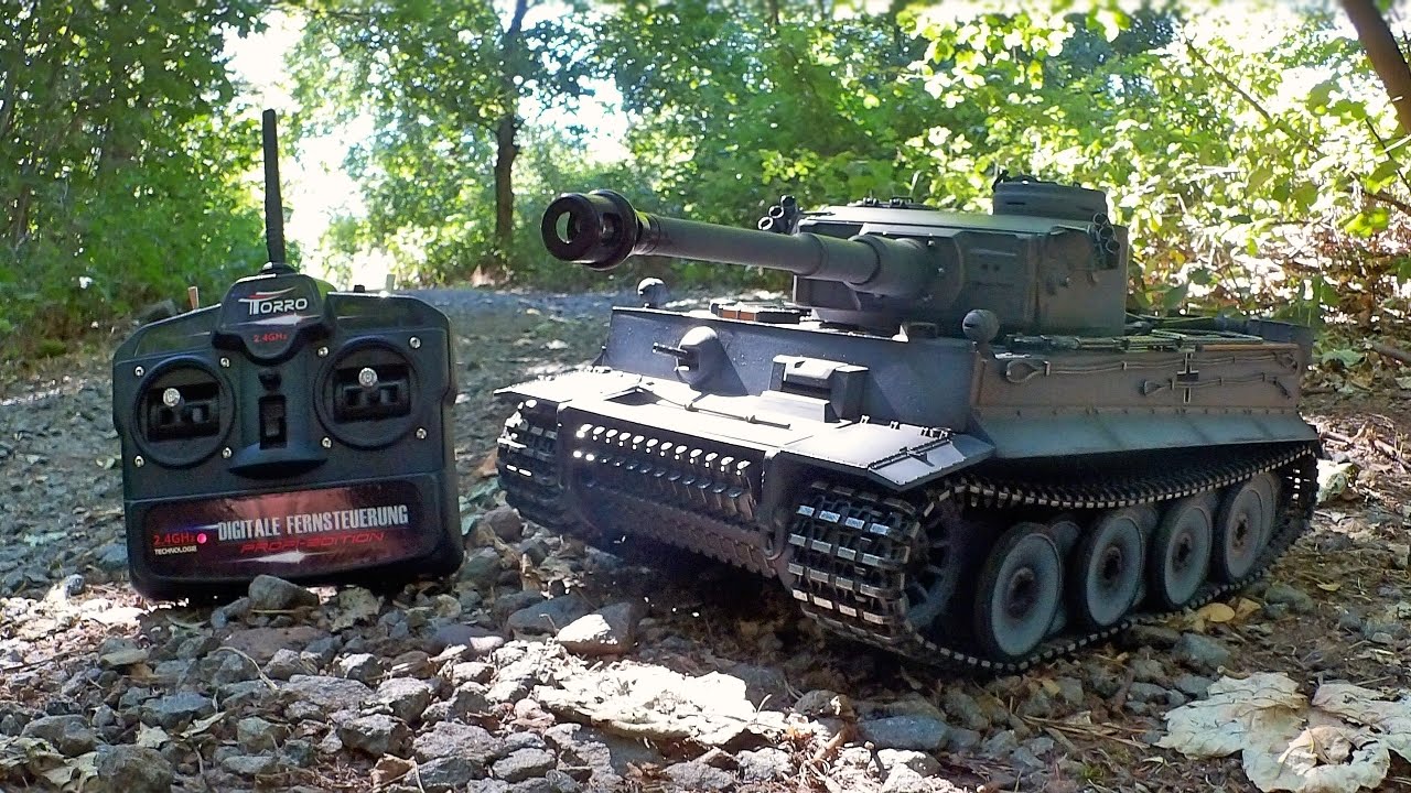 RC tank Tiger I 1:16 raná verze IR, šedá