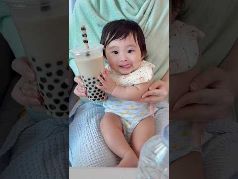 How to make bubble tea with Mookie 🧋 #funny #shorts #boba