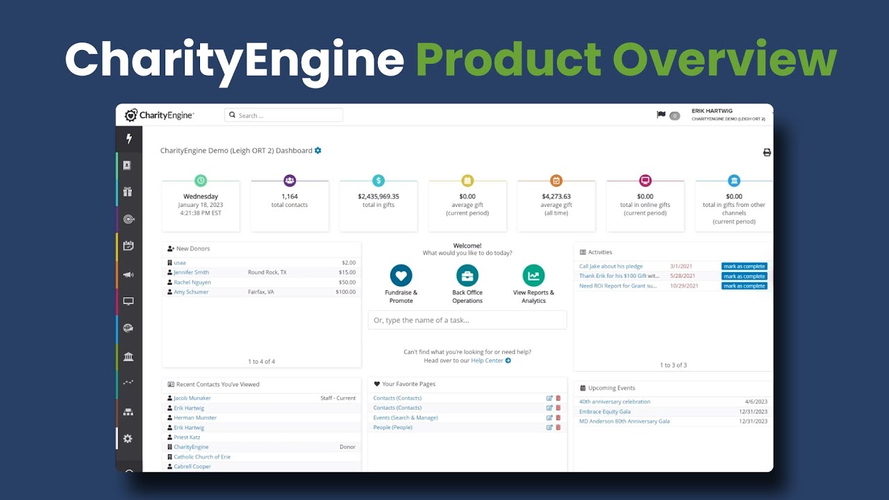 CharityEngine product marketing video thumbnail