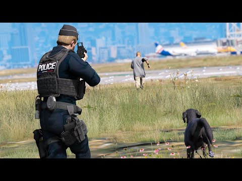 [GTA 5] MAITRE CHIEN DE LA POLICE A L'AÉROPORT | LSPDFR #872