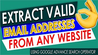 Extract Valid Email From Any Website Using Google Advance Search Operator (extract email from google