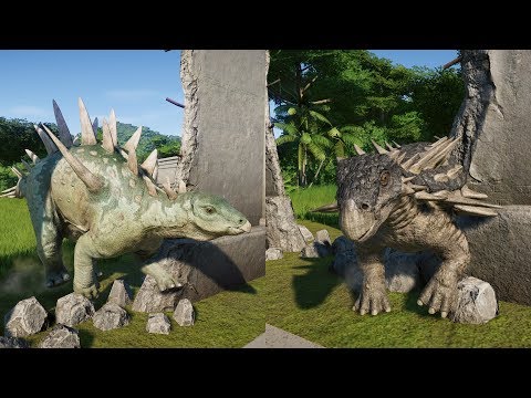 CHUNGKINGOSAURUS,POLACANTHUS BREAKOUT VS TYRANNOSAURUS REX,SPINOSAURUS & I-REX JURASSIC WORLD