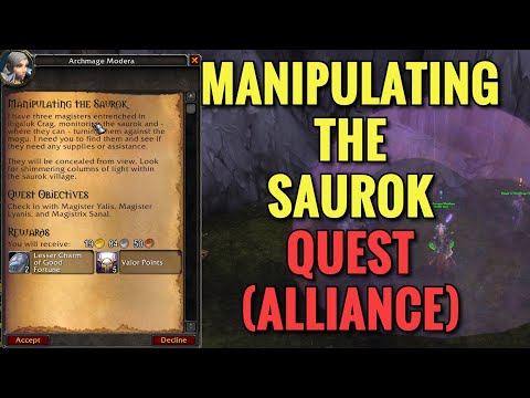 Manipulating The Saurok Quest (ALLIANCE) (WoW MOP)