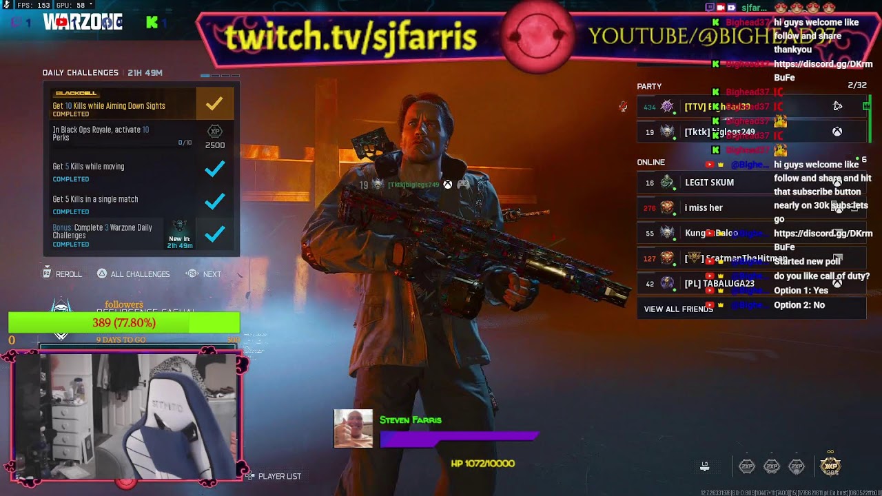 BLACK OPS 7 LIVE 18:30 TILL 22:00 MONDAY TO SATURDAY