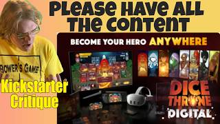 Dice Throne Digital (Begrudginly B-) A Great Games Goes VR!  - Kickstarter Critique Review
