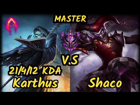 FKL Sirt (KARTHUS) vs SHACO - 21/4/12 KDA JUNGLE GAMEPLAY - BR Ranked MASTER