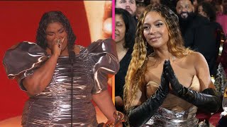 Lizzo IN TEARS Over Beyoncé During GRAMMY Acceptance Speech