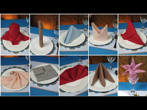 10 BEST DESIGN NAPKIN FOLDING