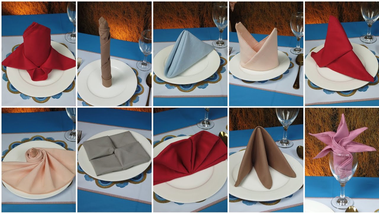 10 BEST DESIGN NAPKIN FOLDING