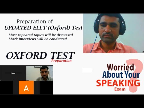Oxford Updated Test Speaking Preparation | ELLT Preparation | GK ELT