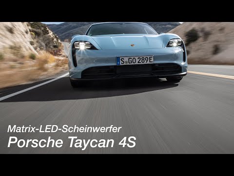 Porsche Taycan 4S: LED-Matrix-Scheinwerfer Test [4K] - Autophorie Extra