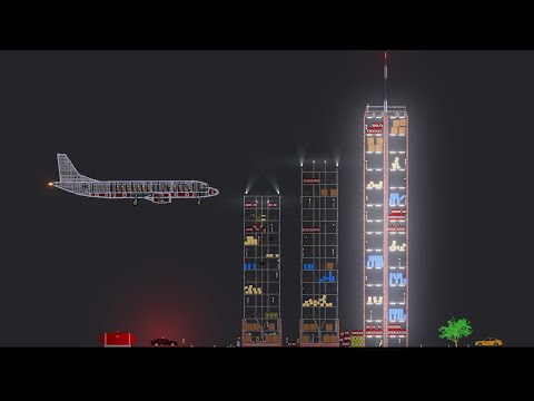 Boeing 737 attacks skyscrapers - People Playground